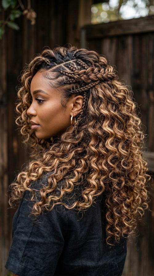 Side-Part Closure Weave