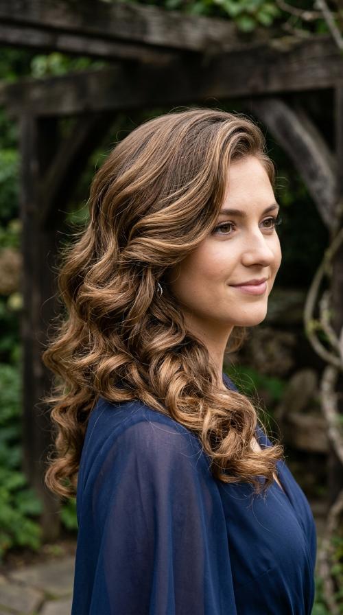 Side-Parted Soft Curls