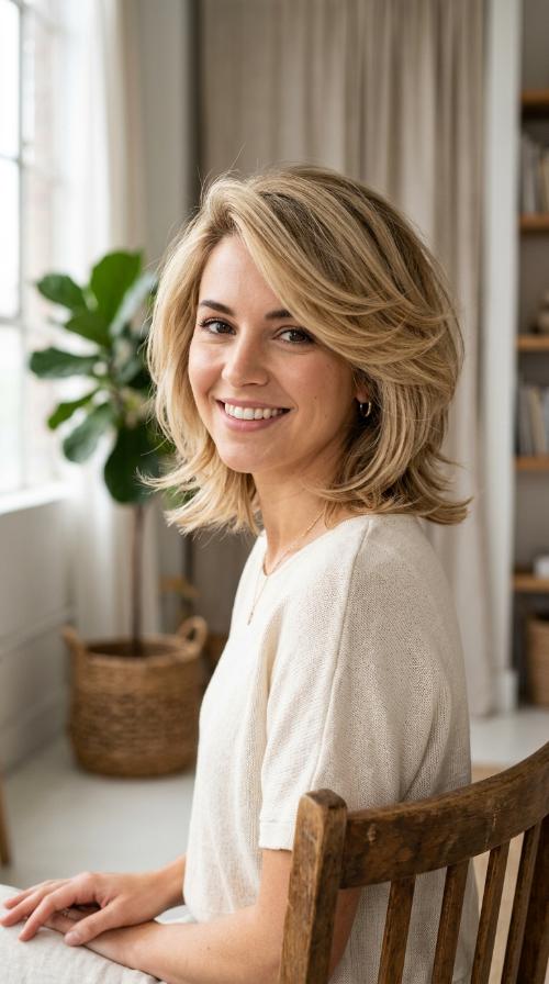 Side-Parted Voluminous Bob