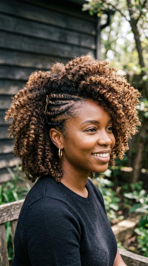 Side-Pinned Afro