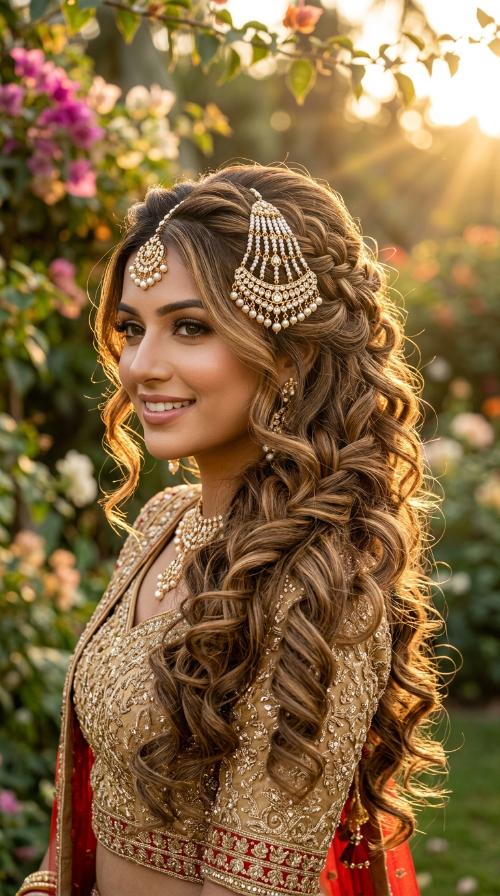 Side-Pinned Curls with Traditional Passa