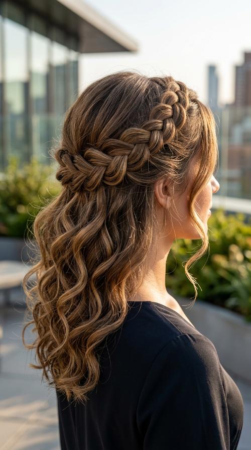 Side-Swept Braided Halo
