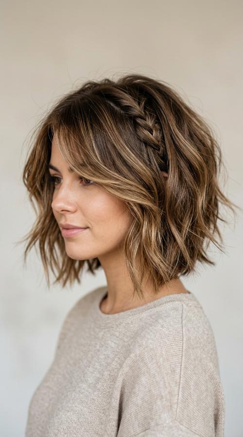 Side-Swept Choppy Bob