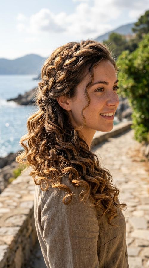 Side Swept Curls