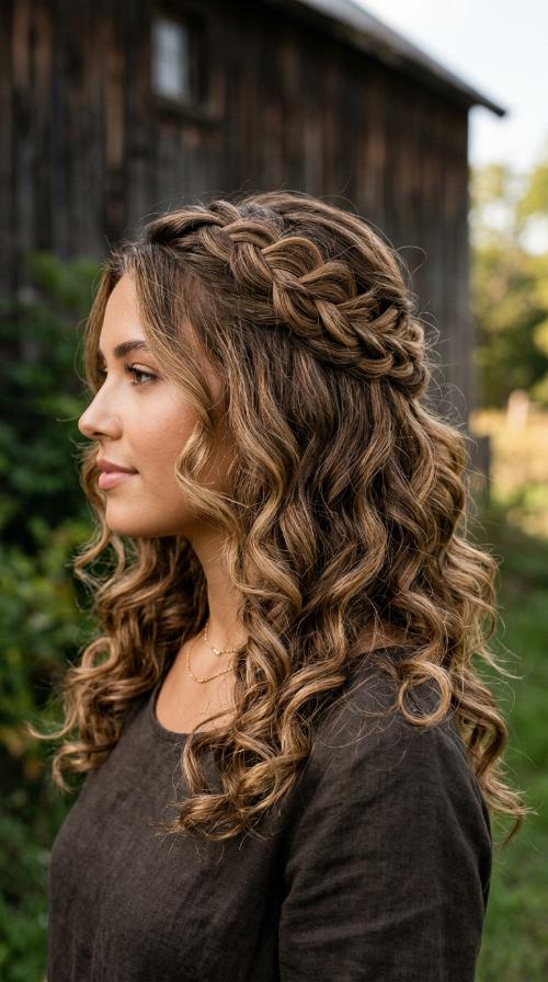 Side-Swept Curls