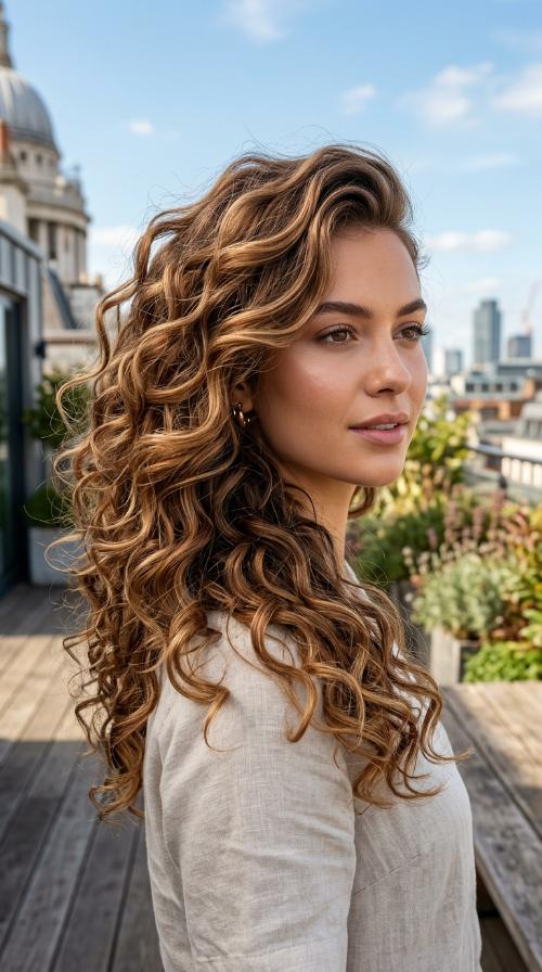 Side-Swept Curls