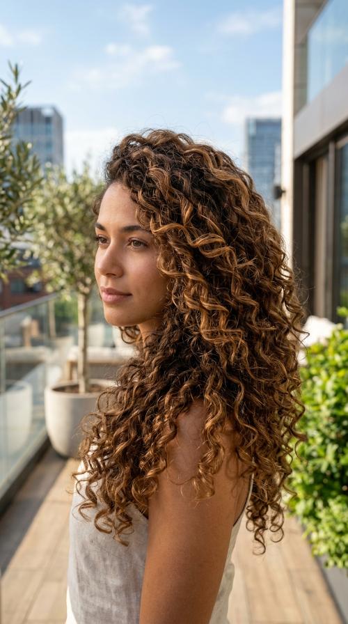 Side-Swept Curls