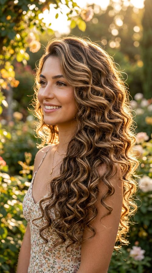 Side-Swept Curls (With Extensions)