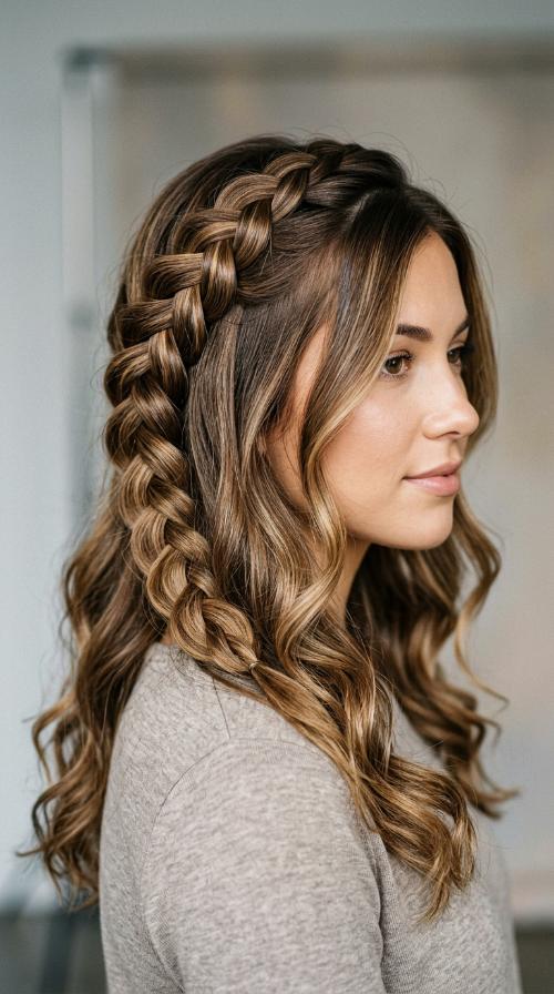 Side Swept Dutch Braid