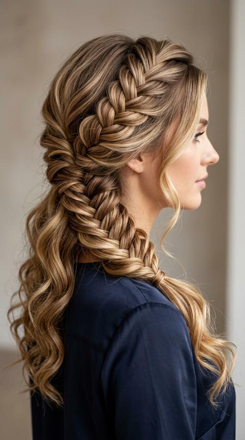 Side-Swept Fishtail Braid