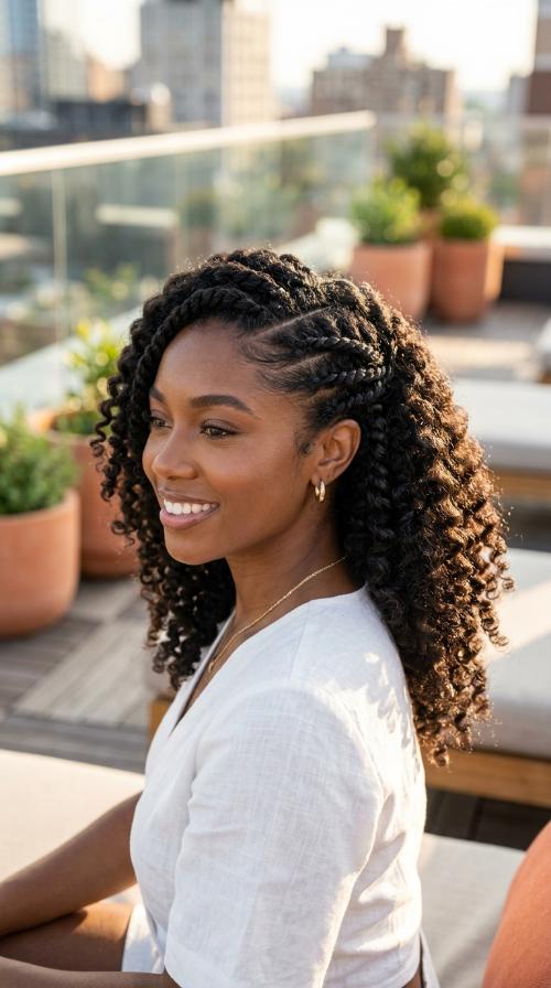 Side Swept Flat Twist