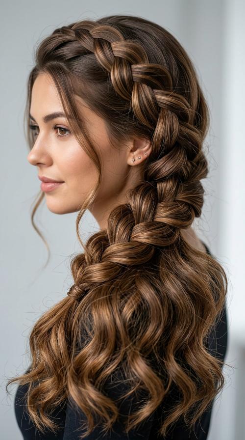 Side-Swept French Braid