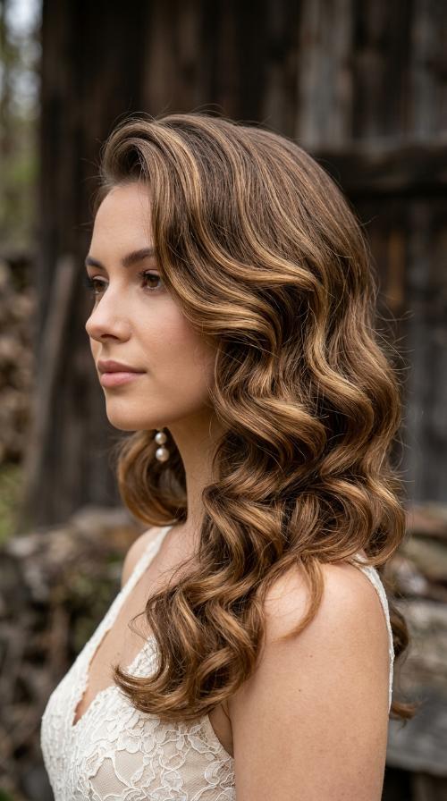 Side-Swept Hollywood Waves
