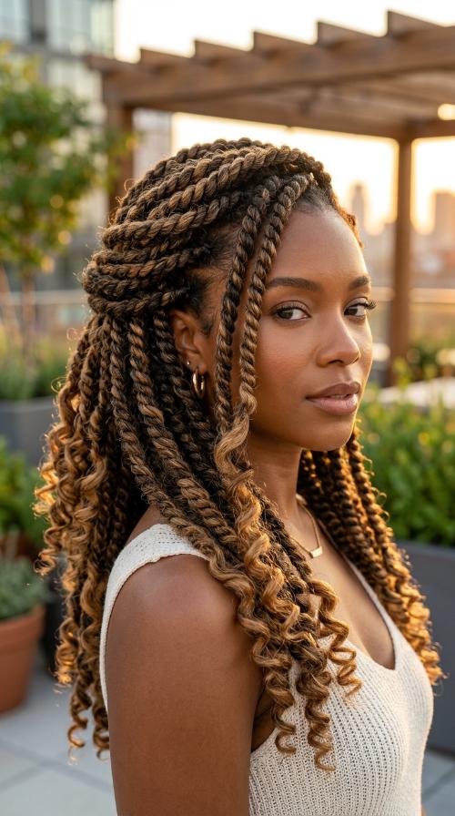 Side-Swept Marley Twists