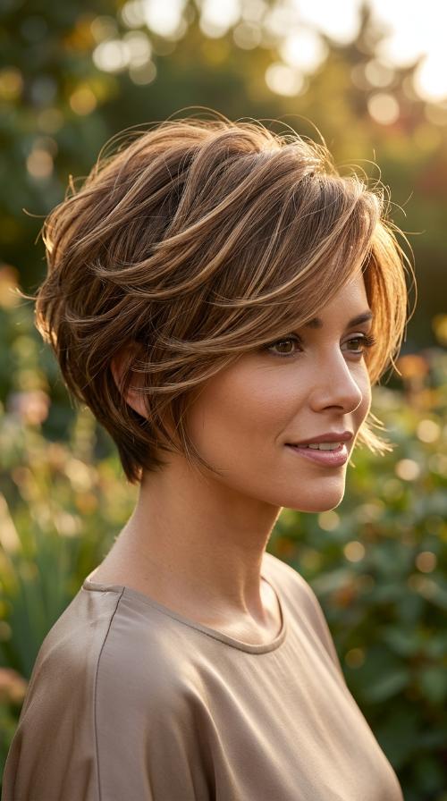 Side-Swept Pixie Cut