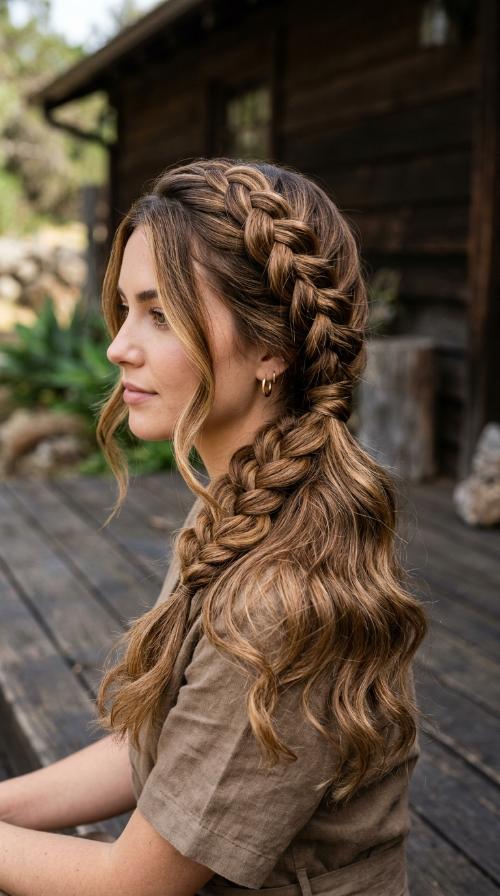 Side-Swept Rope Braid