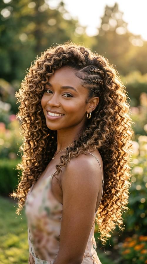 Side-Swept Voluminous Curls