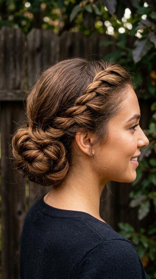 Side Twist into Bun