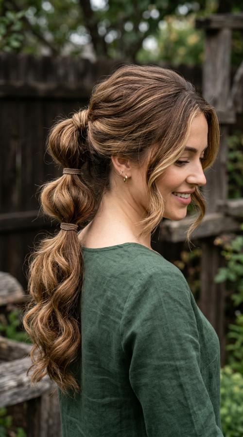 Simple Bubble Ponytail