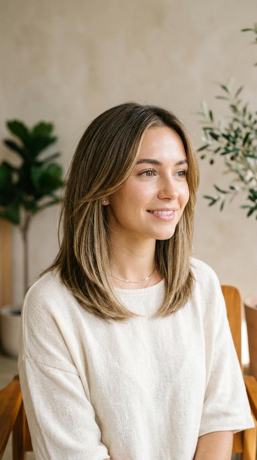 Sleek A-Line Layered Lob