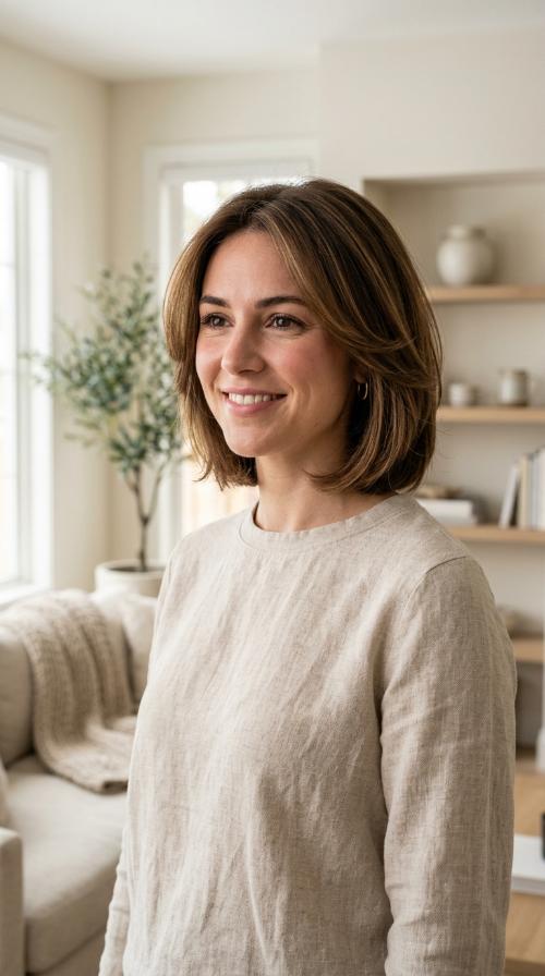 Sleek Bob with Root Lift