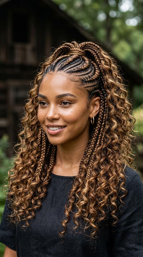 Sleek Feed-in Cornrows