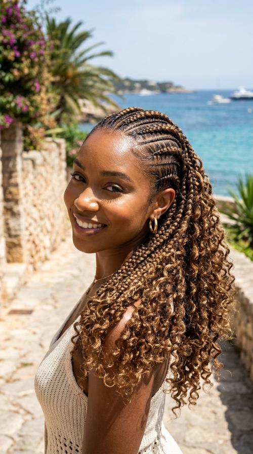 Sleek Feed-in Cornrows