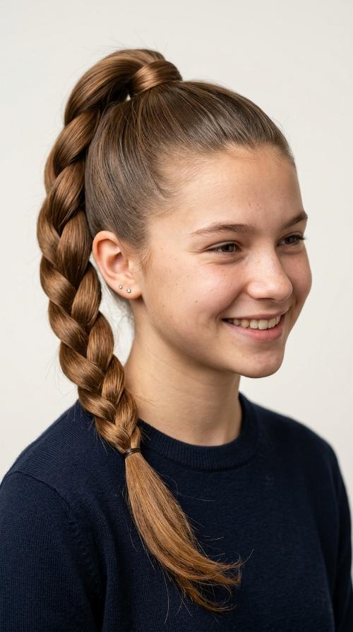 Sleek High Ponytail Braid
