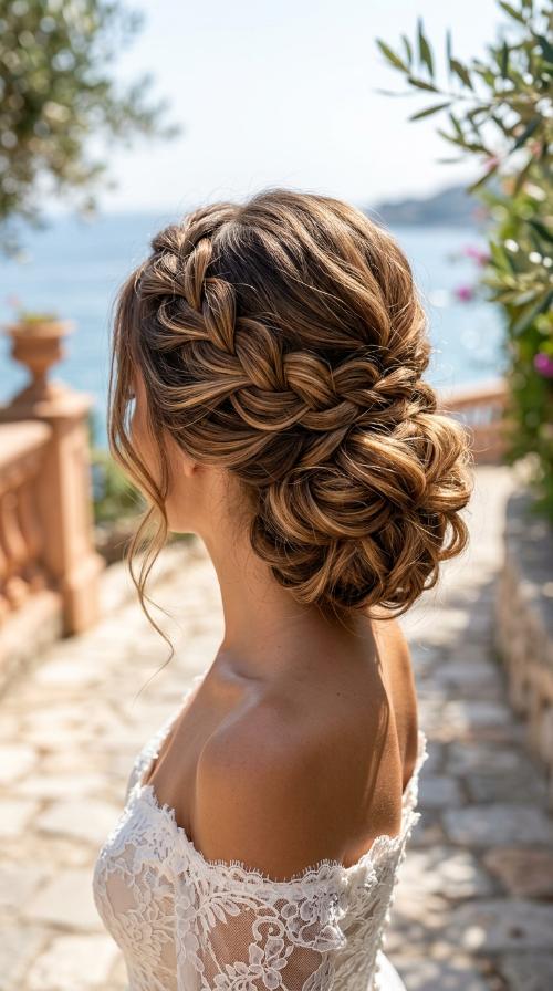 Sleek Mid-Height Ponytail Updo
