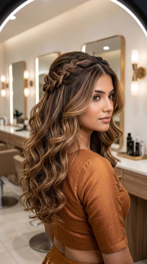 Sleek Middle-Parted Hair