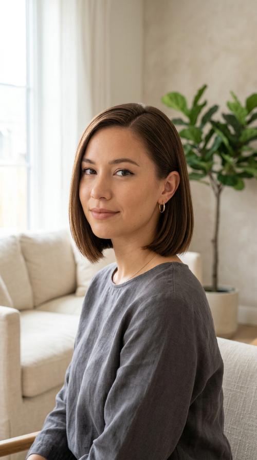 Sleek Side-Parted Bob