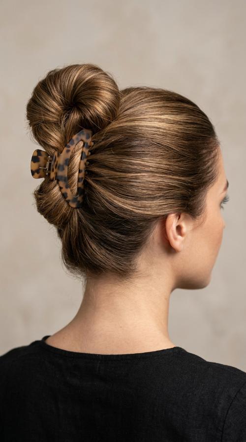 Sleek Top Knot with a Claw Clip