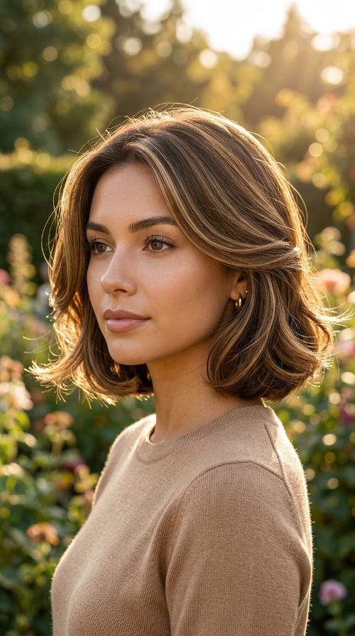 Sleek Tucked Bob