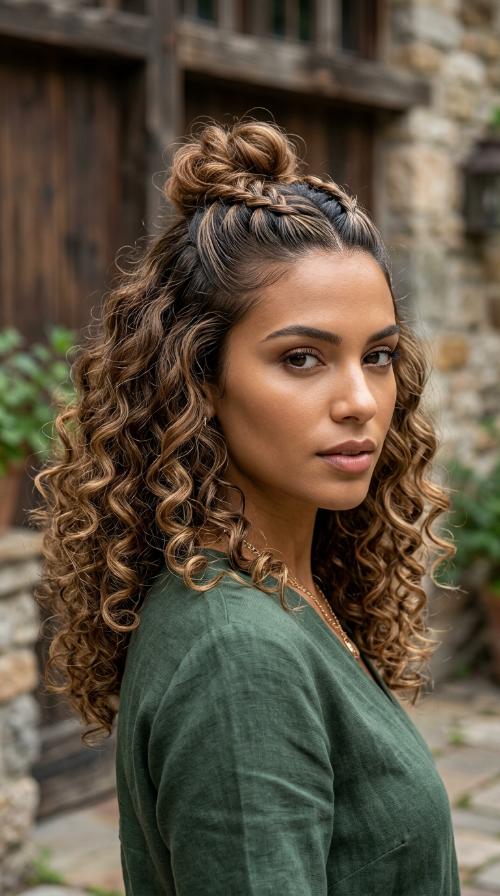 Slicked Back Curls with Volume