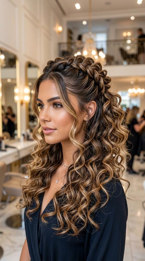 Slicked Back Curly Sides
