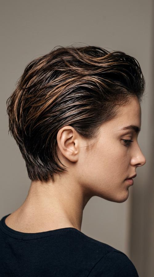 Slicked Back Wet Look