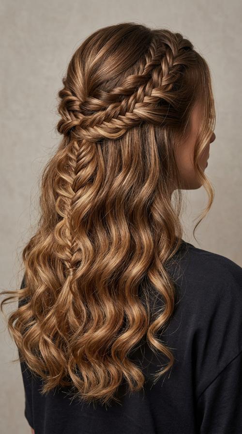 Smooth Middle-Parted Glass Hair