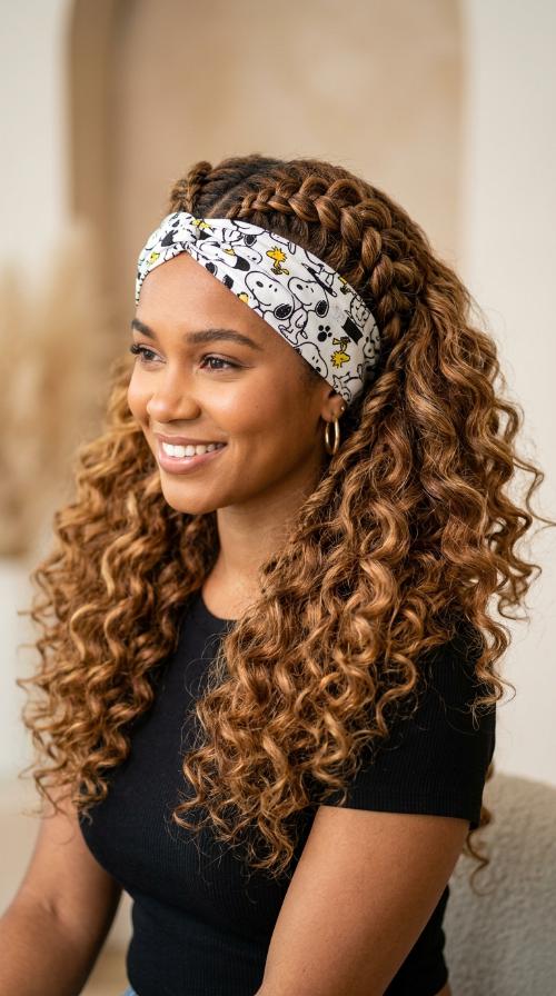 Snoopy Print Headwrap Style