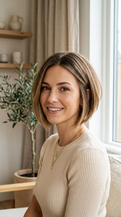 Soft Blunt Inverted Bob