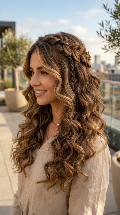 Soft Curled Shag with Volume