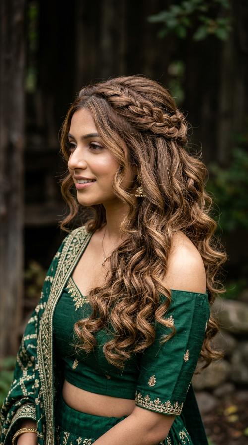 Soft Romantic Curls for Off-Shoulder Styles