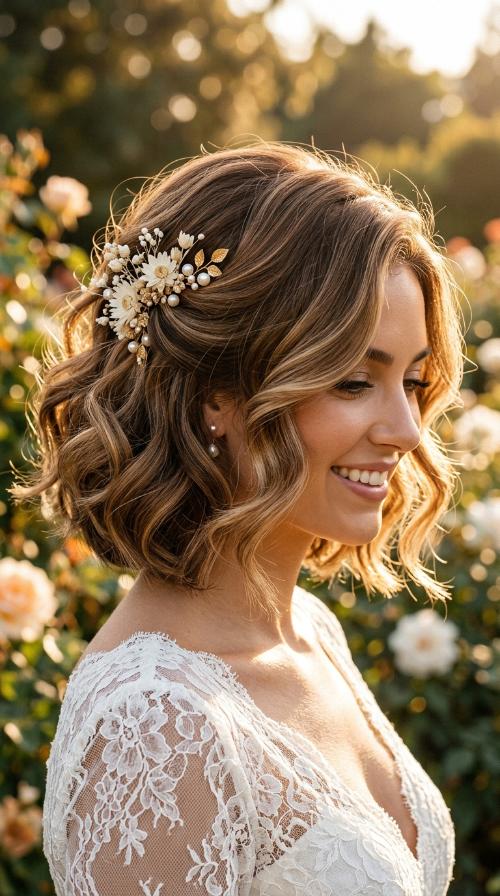 Soft Romantic Waves with a Side Tuck