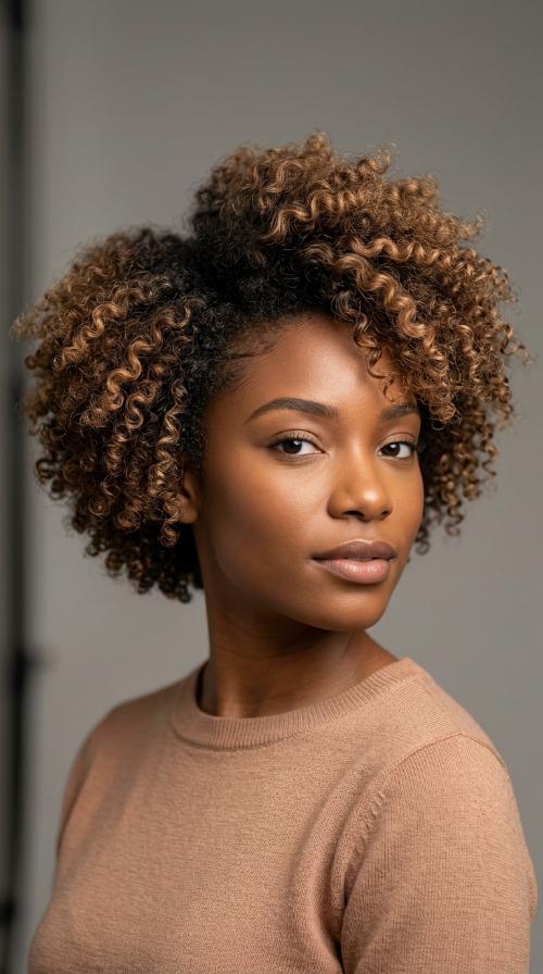 Soft Tapered Afro for Square Faces