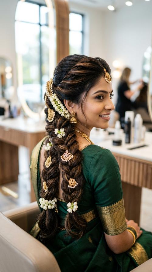 South Indian Jada Braid