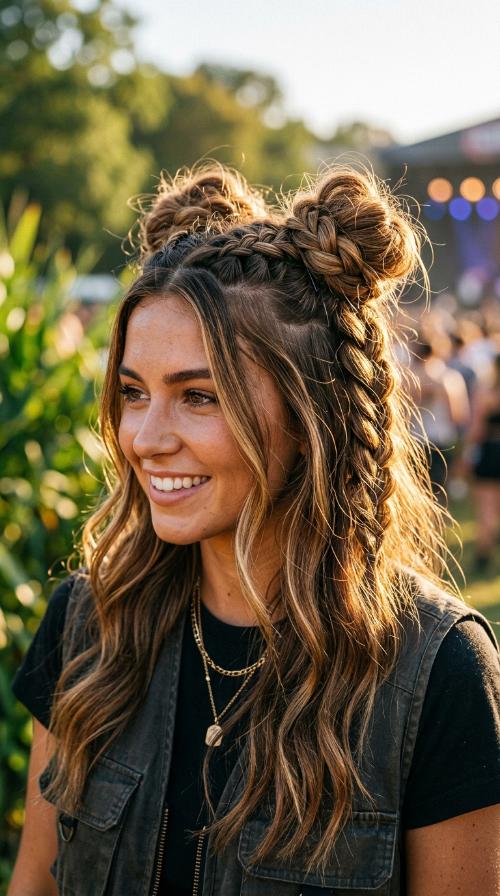 Space Bun Braids