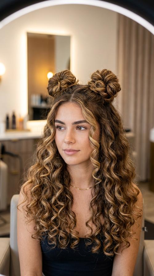 Space Buns with Tendrils