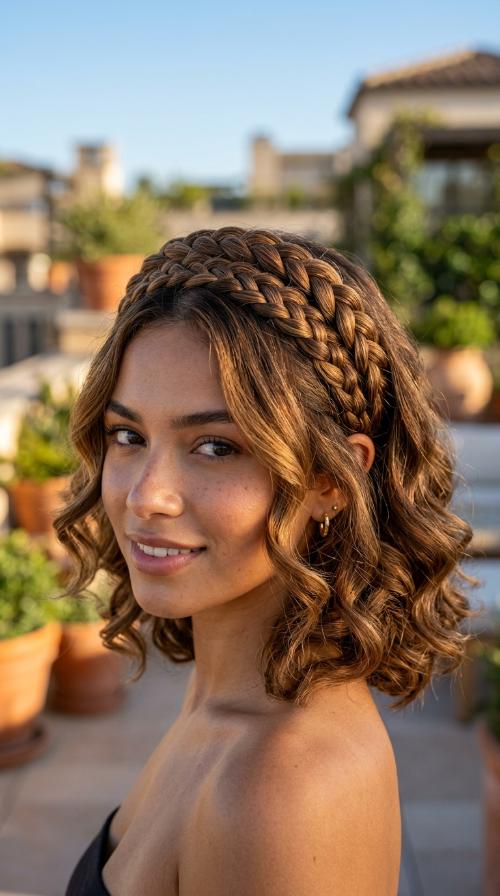 Stacked Headband Braids