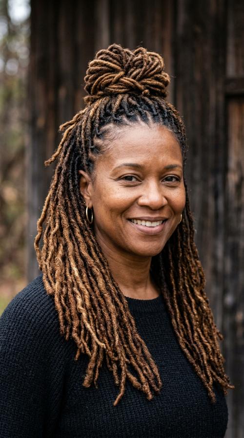 Standard Locs for Middle Age at Shoulder Length