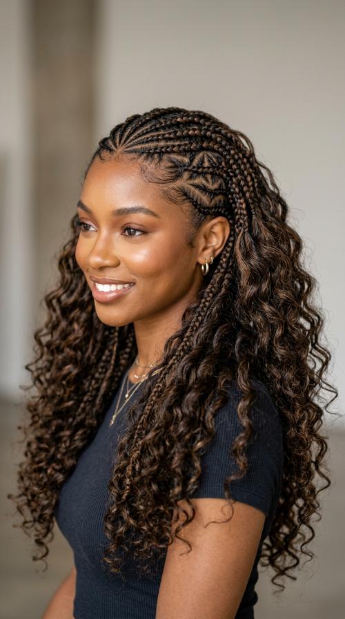 Starburst Crown Detailed Cornrows