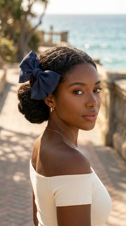 Statement Bow with Sleek Bun
